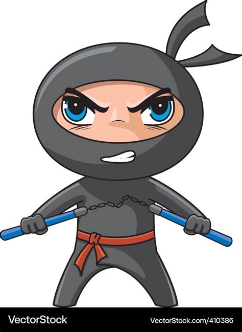 Ninja Cartoon Royalty Free Vector Image Vectorstock