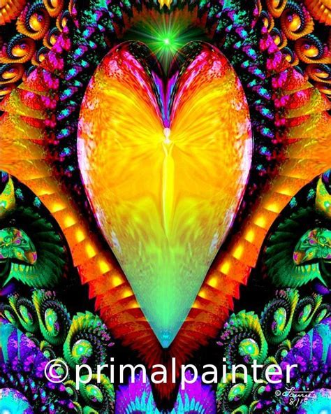 Rainbow Art Chakra Angel Print Reiki Healing Univeral Love Primal