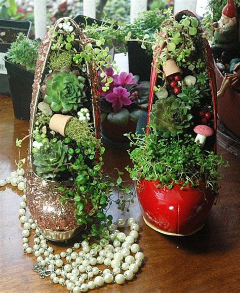 Free shipping on qualified orders. Shoe planters | Fairy garden, Miniature garden, Flower farm