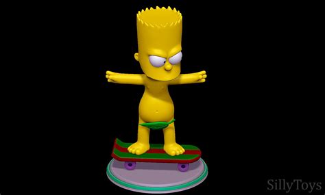 Artstation Bart Simpson Skating Naked The Simpsons 3d Print Model Resources