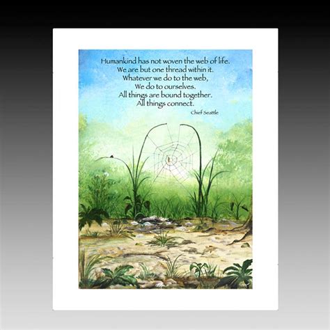 Web Of Life Poem By Chief Seattle Spider Webspider Web Etsy Chief