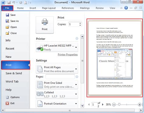 Where Is The Print Preview In Microsoft Word 2007 2010 2013 2016