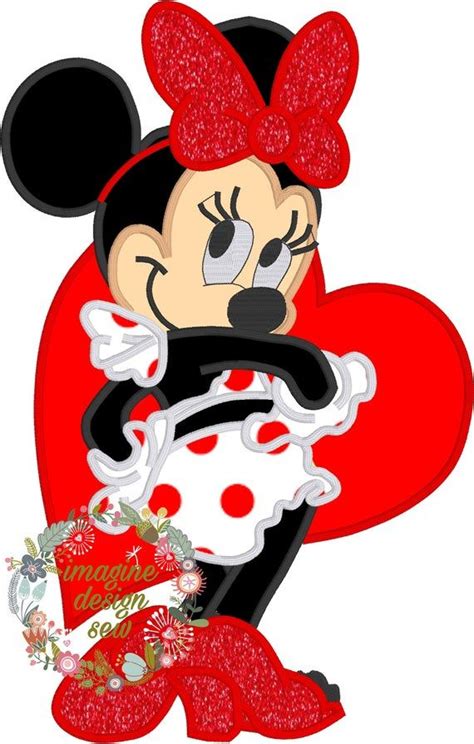 Miss Mouse Machine Embroidery Applique Design Instant Download Etsy