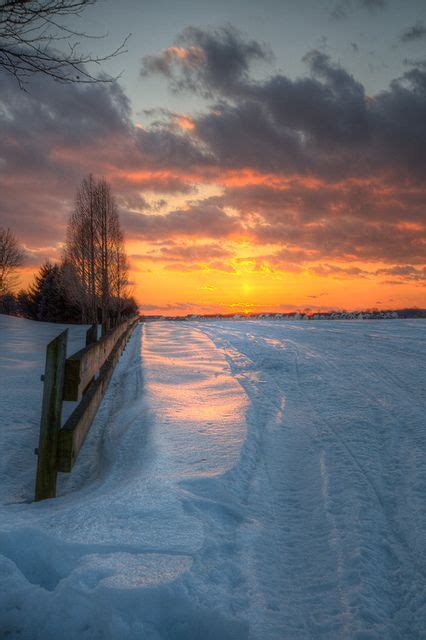 Magical Nature Tour Winter Sunset Winter Scenery