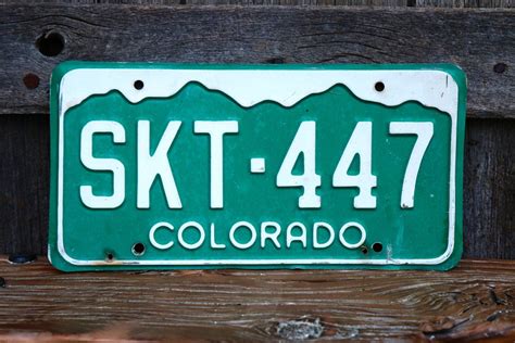 Colorado License Plate Number Skt447 By Americanantique On Etsy