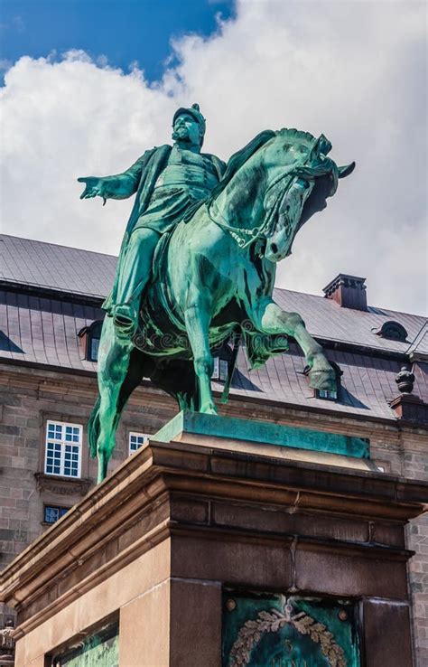 View Of Statue Of Frederik Vii At Christiansborg Castle Square In