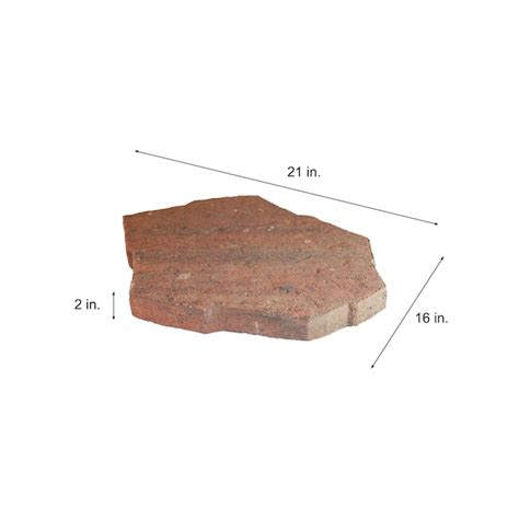 21 In L X 16 In W X 2 In H Irregular Ashland Concrete Patio Stone In