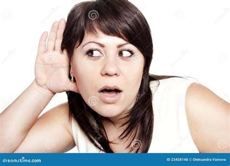 Woman Listening To Gossip Stock Photo Image Of Expression 23458148