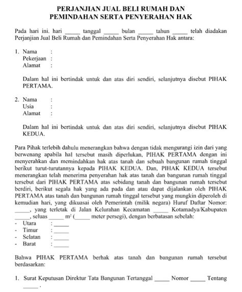 Maybe you would like to learn more about one of these? Contoh Surat Perjanjian Jual Beli Rumah Dan Pemindahan ...