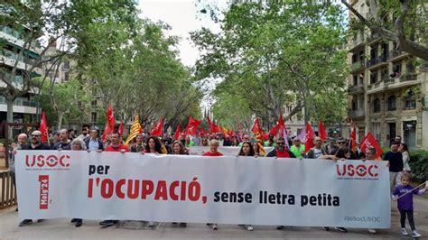 Unes Persones En La Manifestaci D Usoc A Barcelona Segons La Urbana