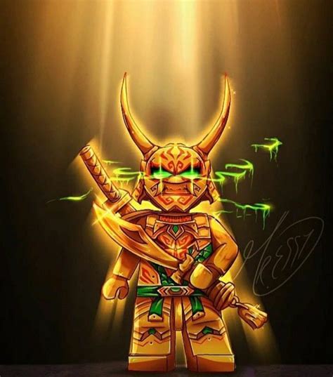 Golden Oni Lloyd In 2022 Lego Ninjago Animation Art Character Design