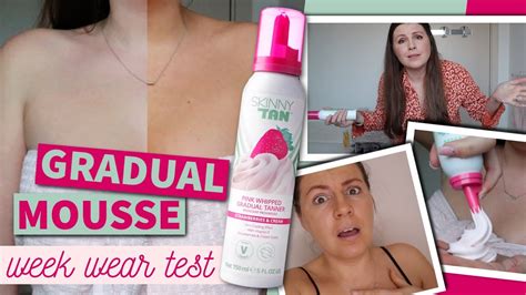 SKINNY TAN Gradual Mousse WEEK LONG TEST Strawberry Gradual