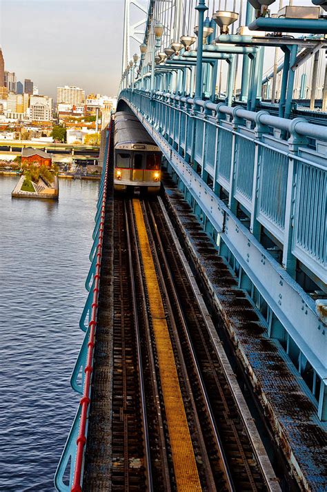 Patco Train On The Ben Franklin Bridge Photograph By Bill Cannon