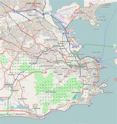 Mapa De Carreteras De La Ciudad De Río De Janeiro Rio De Janeiro