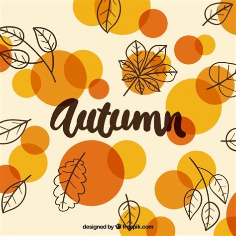 Lovely Hand Drawn Autumn Background Free Vector