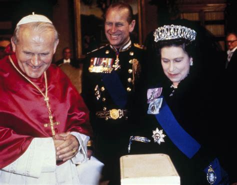 Find out more about the royal family and the line of succession below. Queen Elizabeth II Prince Philip with Pope John Paul II ...