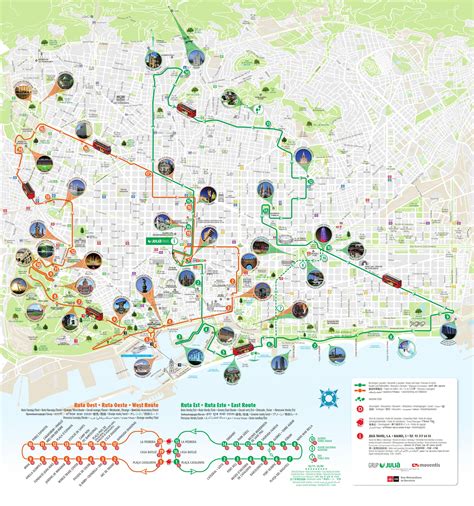 Barcelona Tourist Map Map Of Barcelona Tourist Sites Catalonia Spain