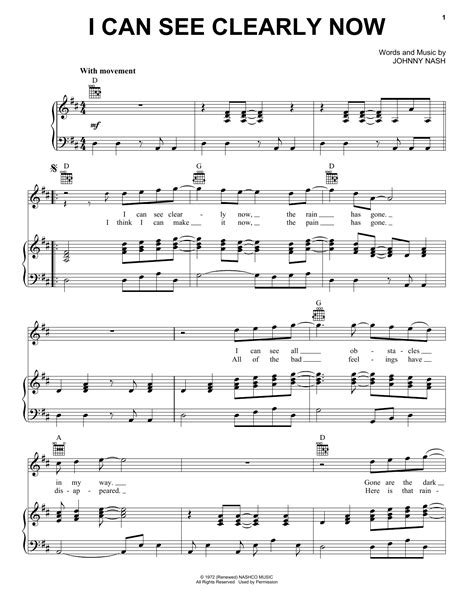 Jimmy Cliff I Can See Clearly Now Sheet Music Notes Download