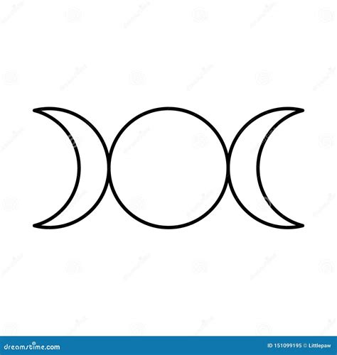Triple Moon And Black Cats Pagan Wiccan Goddess Symbol Moon Phases