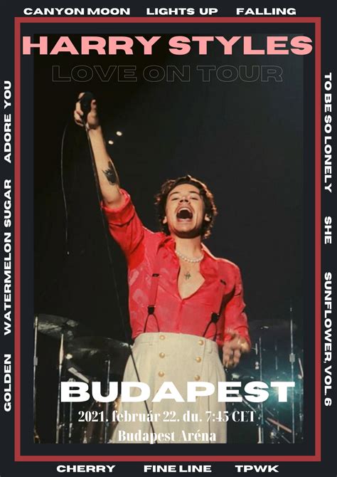 Harry Styles Love On Tour Poster Town