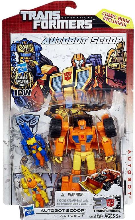 transformers generations 30th anniversary deluxe idw autobot scoop deluxe action figure hasbro