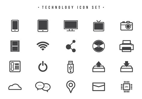 Information Technology Icons Vector Art Icons And Graphics For Free