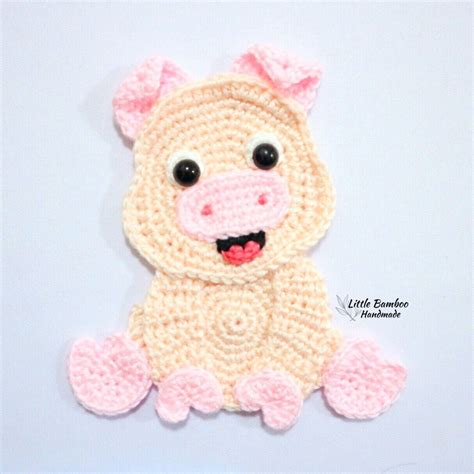 Pattern Pig Applique Crochet Pattern Pdf Crochet Applique Patterns