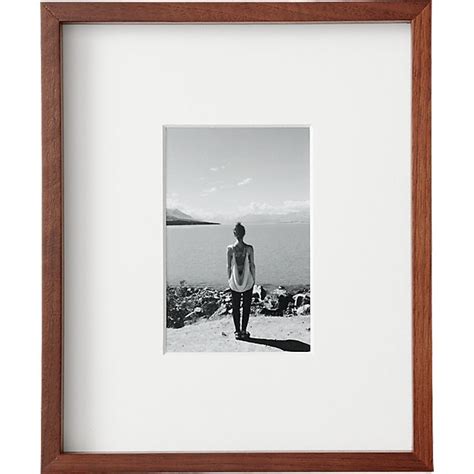 gallery walnut frame with white mat 5x7 reviews cb2 gallery wall frames picture frame