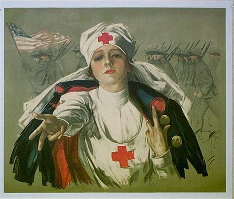 Red Cross Nurse Wwi Poster By Harrison Fisher Original 47433319