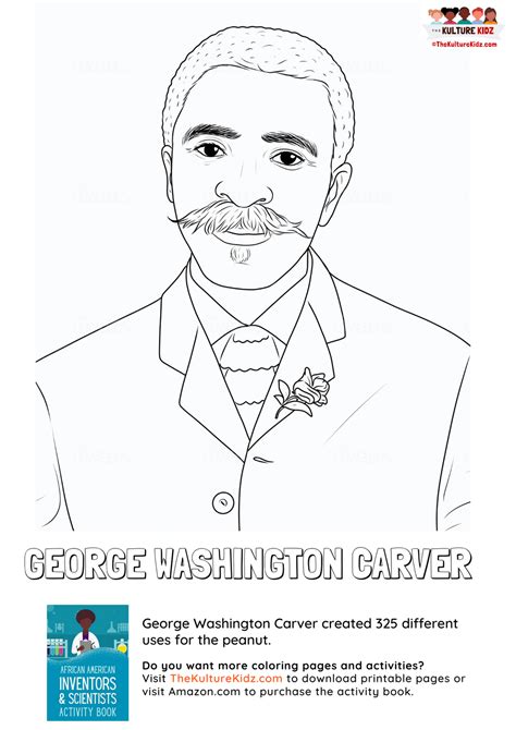 George Washington Carver Coloring Page The Kulture Kidz