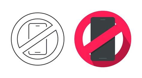 Premium Vector No Cell Phone Use Sign Icon Graphics Forbidden