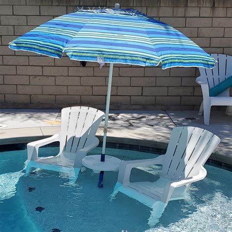 Baja Table Sun Shelf Umbrella Table For Ledge In Swimming Pool Aughog