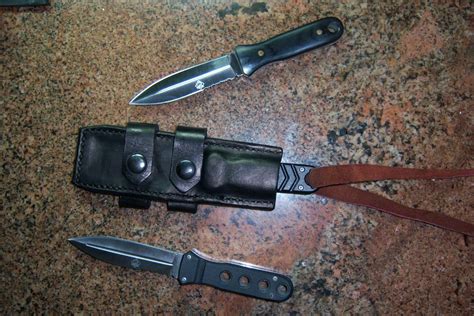 Buy Hand Crafted Horizontal Belt Carry Tactical Sheath And Knife Made