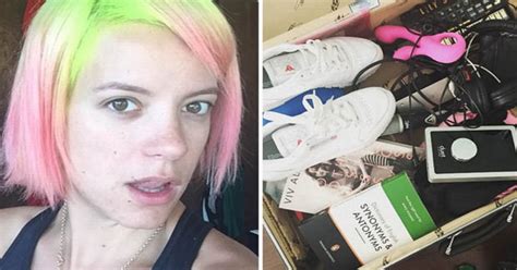 Definition Of Awkward Moment Lily Allen Shows Off Naughty Sex Toy In