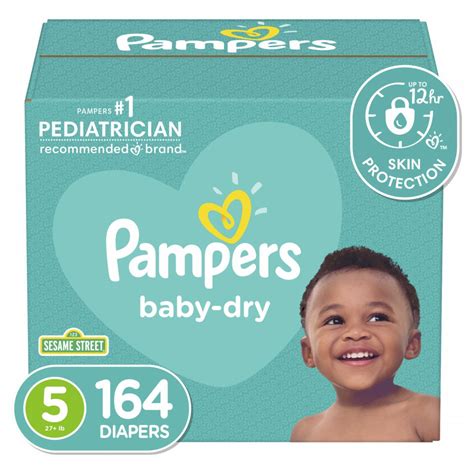 Pampers Baby Dry Diapers Size 5 164 Count From Walmart