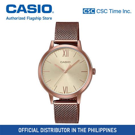 Casio Ltp E157mr 9adf Rose Gold Stainless Steel Milanese Mesh Strap