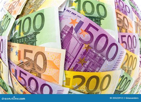 Many Different Euro Bills Stock Photo Image Of Invest 35522912