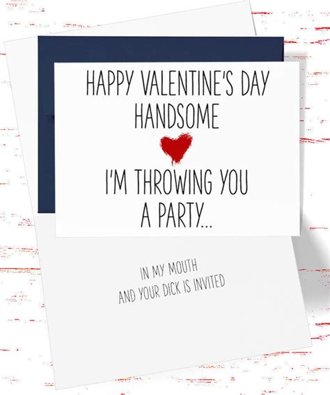 Dirty Valentines Day Card For Him Naughty Valentines Day Etsy