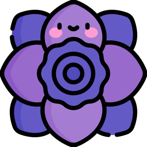 Flower Kawaii Lineal Color Icon