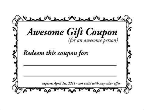 Coupon Template Word Template Business