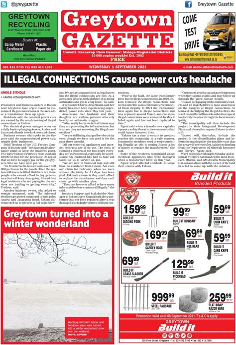 Greytown Gazette September 01 2021 Newspaper Get Your Digital