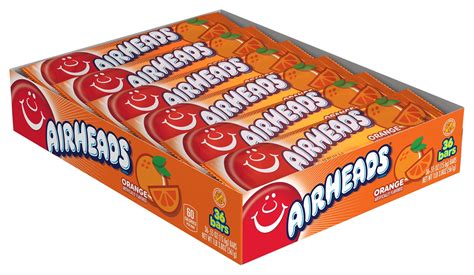 Airheads Candy Individually Wrapped Bars Orange 36 Count