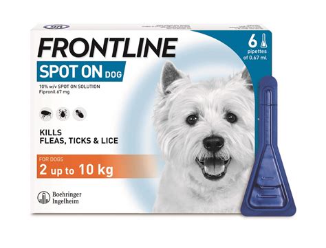 Should not be used around puppies less than 12 weeks or pregnant or nursing dogs. FRONTLINE Spot On Flea & Tick Treatment for Small Dogs (2-10 kg) - 6 Pipettes- Buy Online in ...