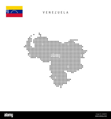 Square Dots Pattern Map Of Venezuela Venezuelan Dotted Pixel Map With