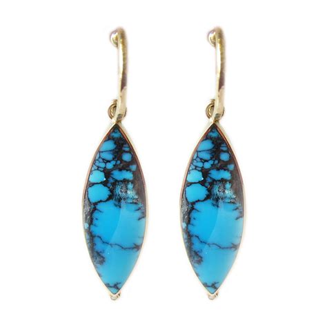 Gold Turquoise Earrings Malouf On The Plaza