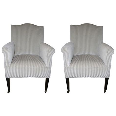 Pair Of Small Scale Armchairs With Tapered Legs Furniture Armchair