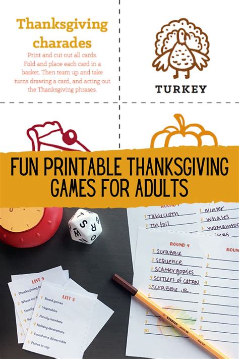 Free Printable Thanksgiving Games For Adults Peachy Party