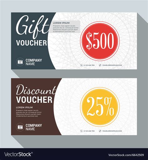 T And Discount Voucher Design Print Template Vector Image