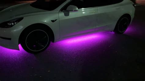 Tesla Model 3 With Underglow Youtube