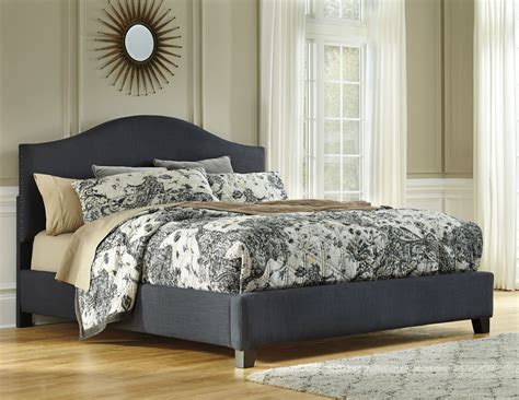 King Arched Upholstered Platform Bed From Ashley B600 458 456 497